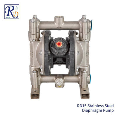 Pneumatic Stainless Steel Double Diaphragm Pump For Water Oil Lotion Transfer 1/2 Inch